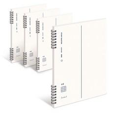 뮤니드 It spring 좌철 2분할 그리드 노트, 화이트, 4권