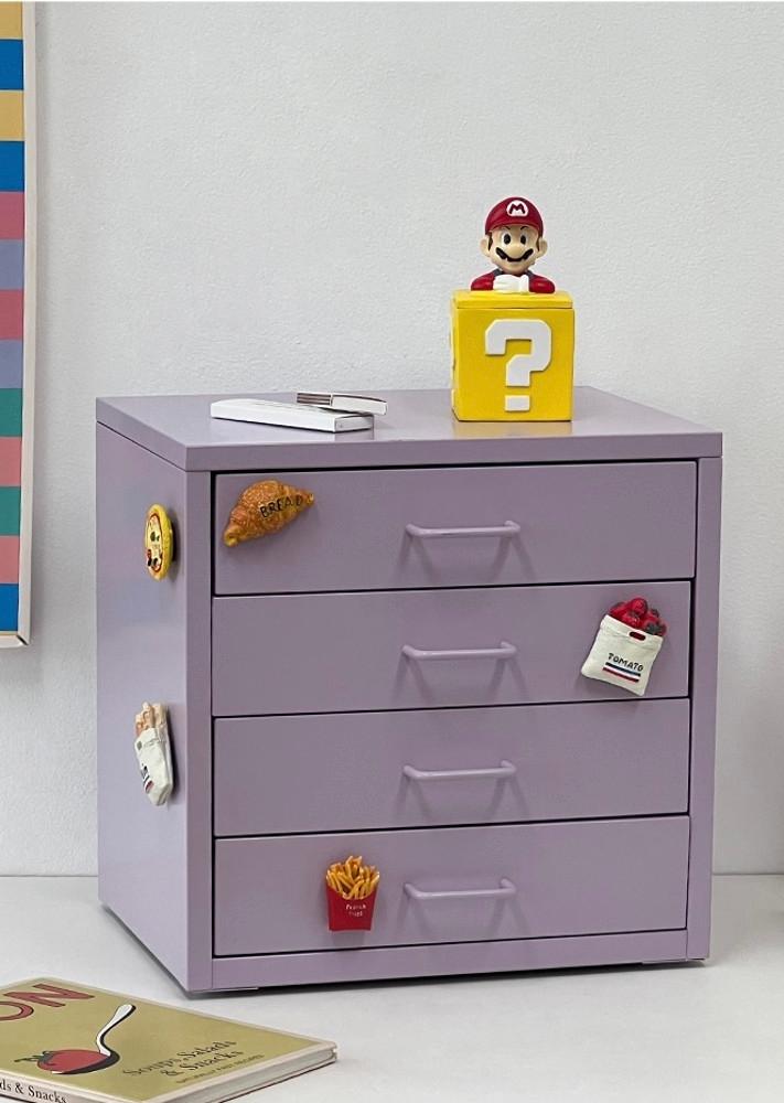 파스텔 데스크 철재 사무 4단 서랍 5color