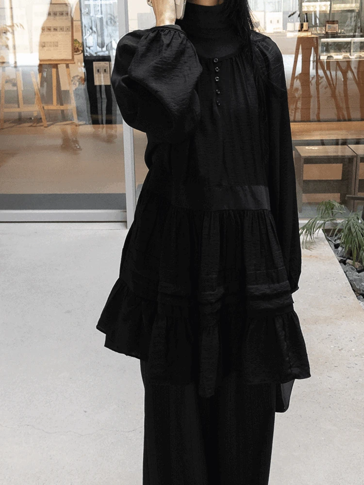 실키 플릿 원피스