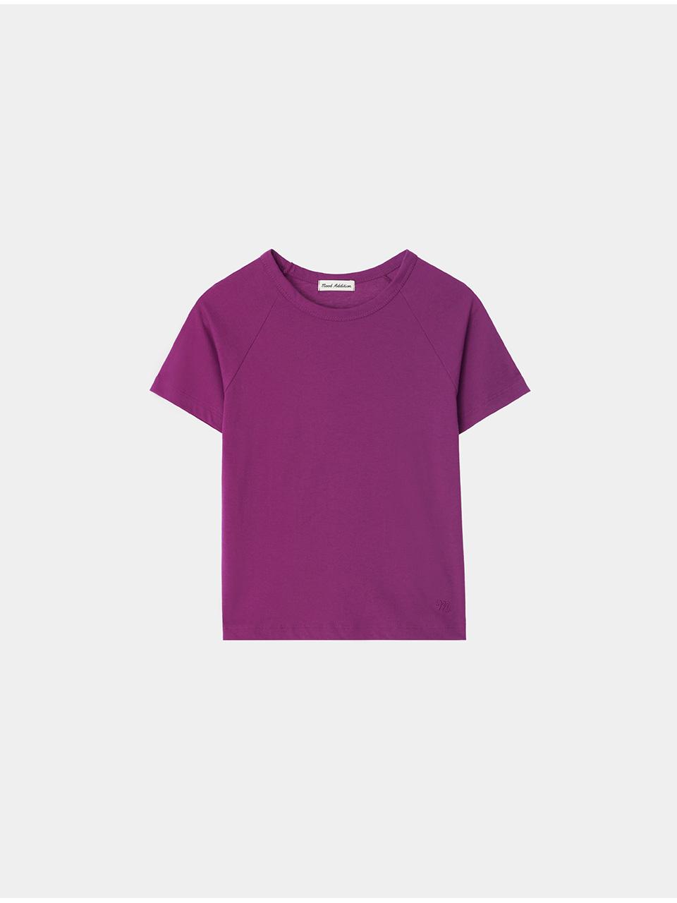 [6차] Logo crop tee (Magenta purple)