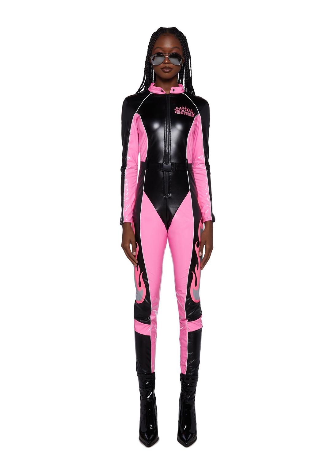 Race To Win Motocross Costume - PINK / X-Small