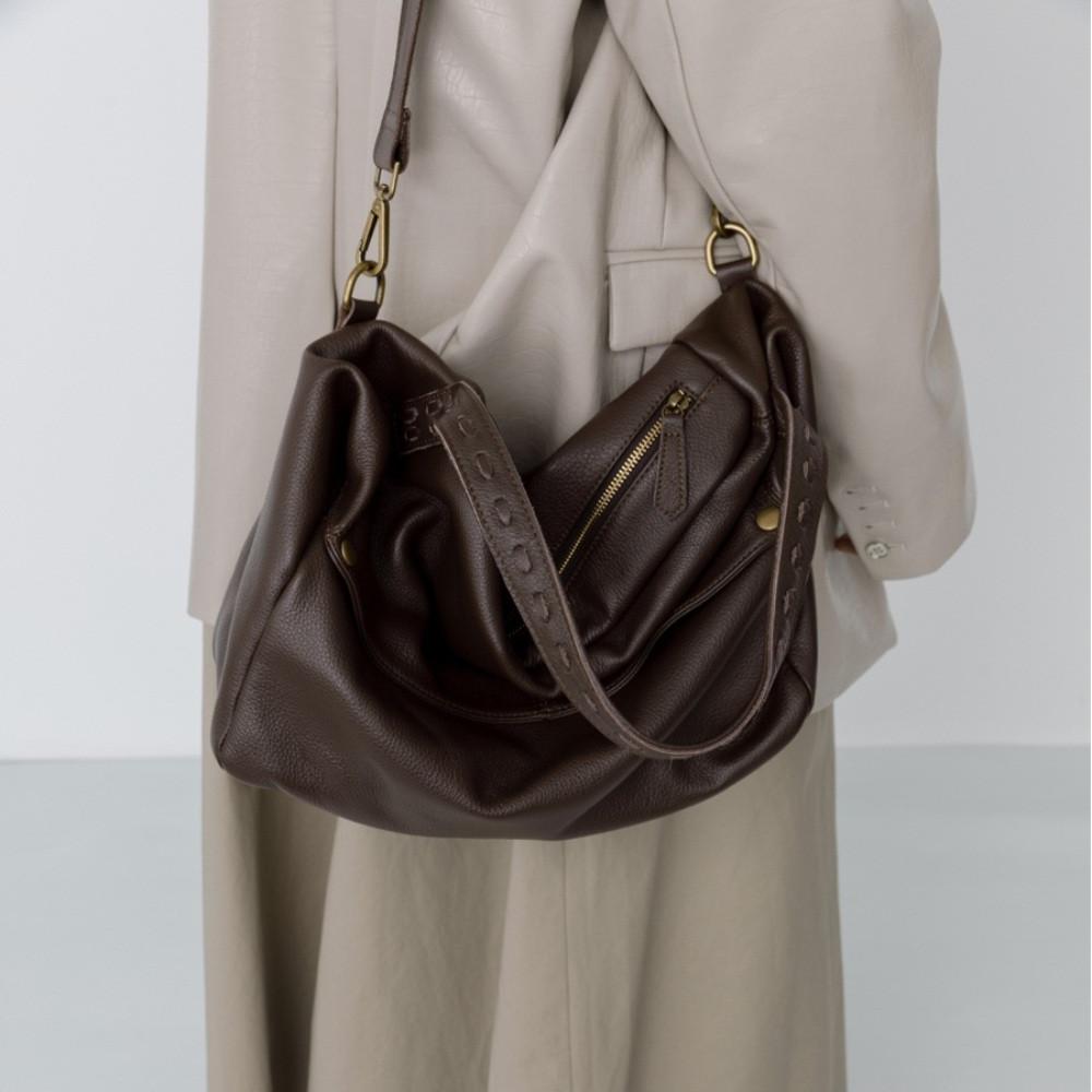 보부상가방 보스턴백 기저귀가방 드레이프 소가죽 숄더백