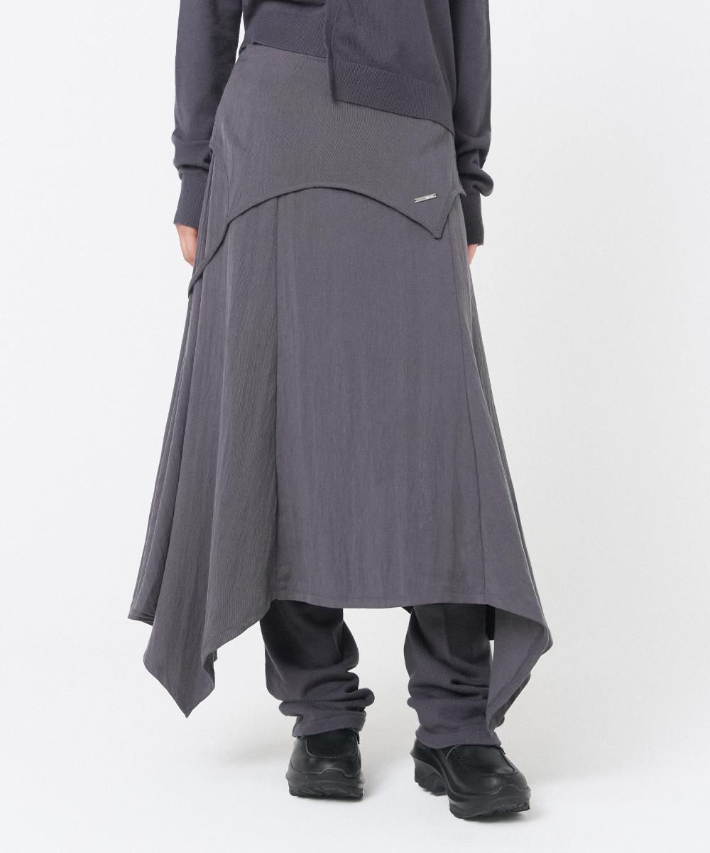 Flutter folding Skirt CHARCOAL