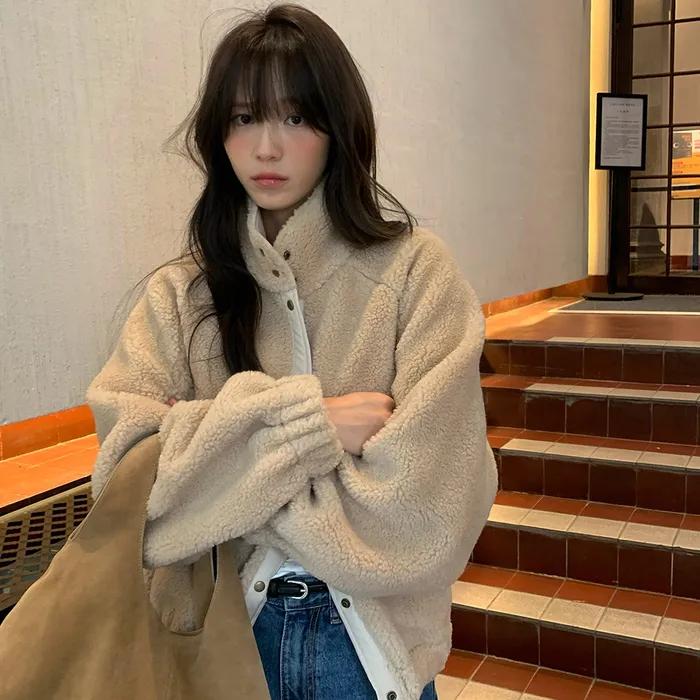 12/5 예약배송_Cozy fit fleece pocket jumper_beige