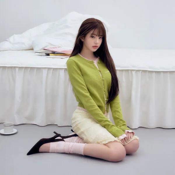 LAYERED KNIT CARDIGAN OL+PK