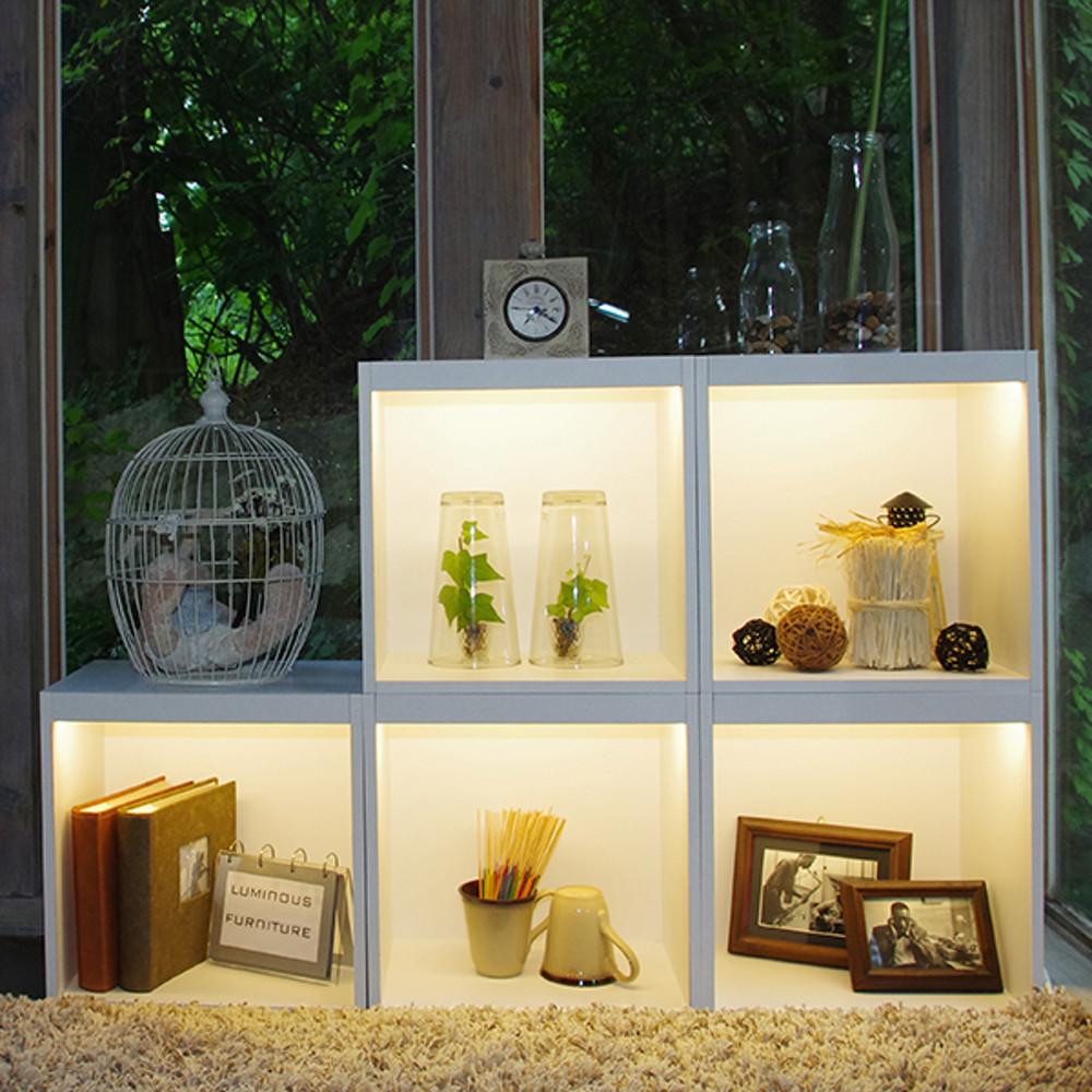 루니트 LED조명 장식장 SHORT TYPE 레고 피규어 인테리어 장식장 진열장