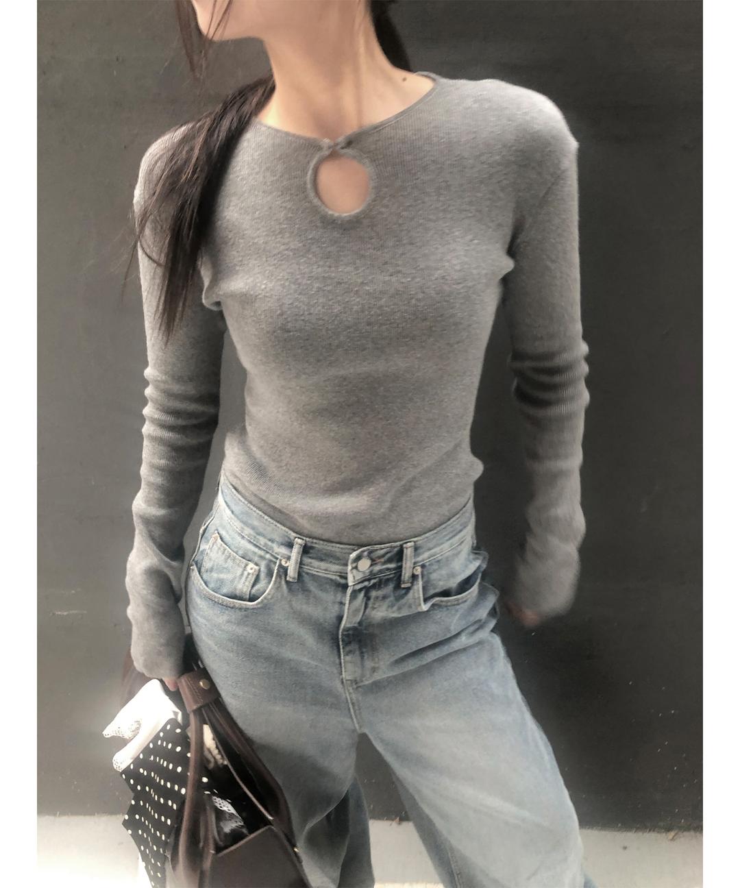Round cut knit-3color
