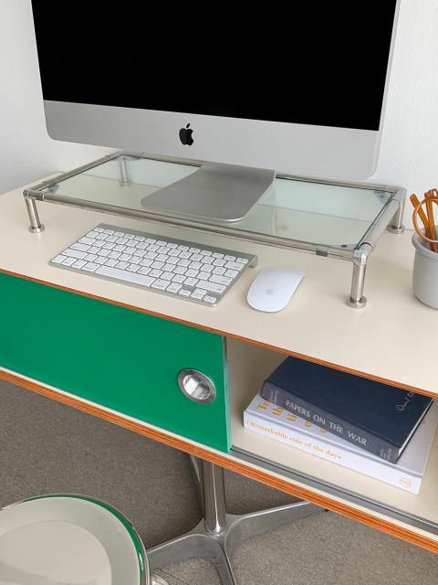 오그레 모듈 가구 모니터 받침대 (강화유리)