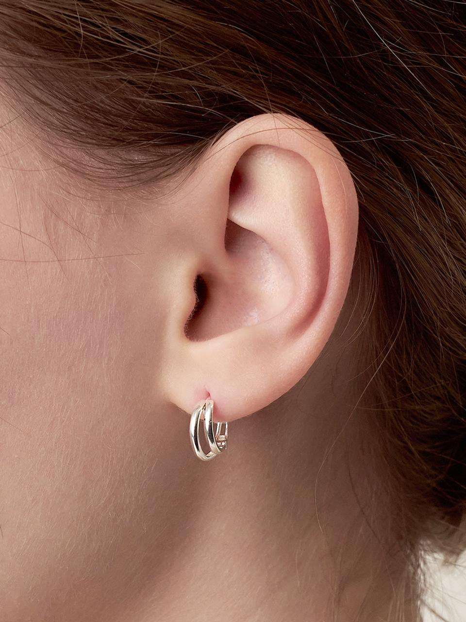 [29CM 단독] double line hoop earring