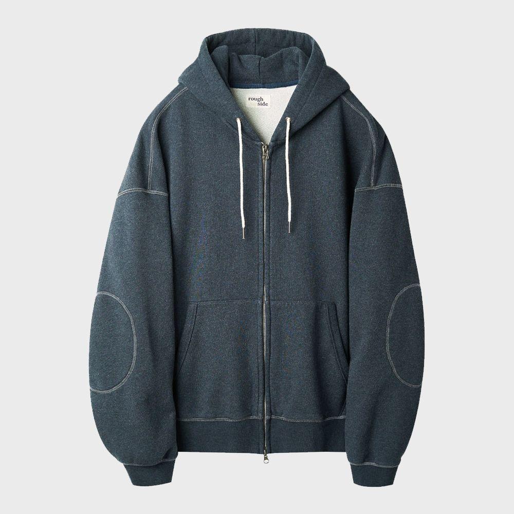Oversized Zip Up Hoodie Navy