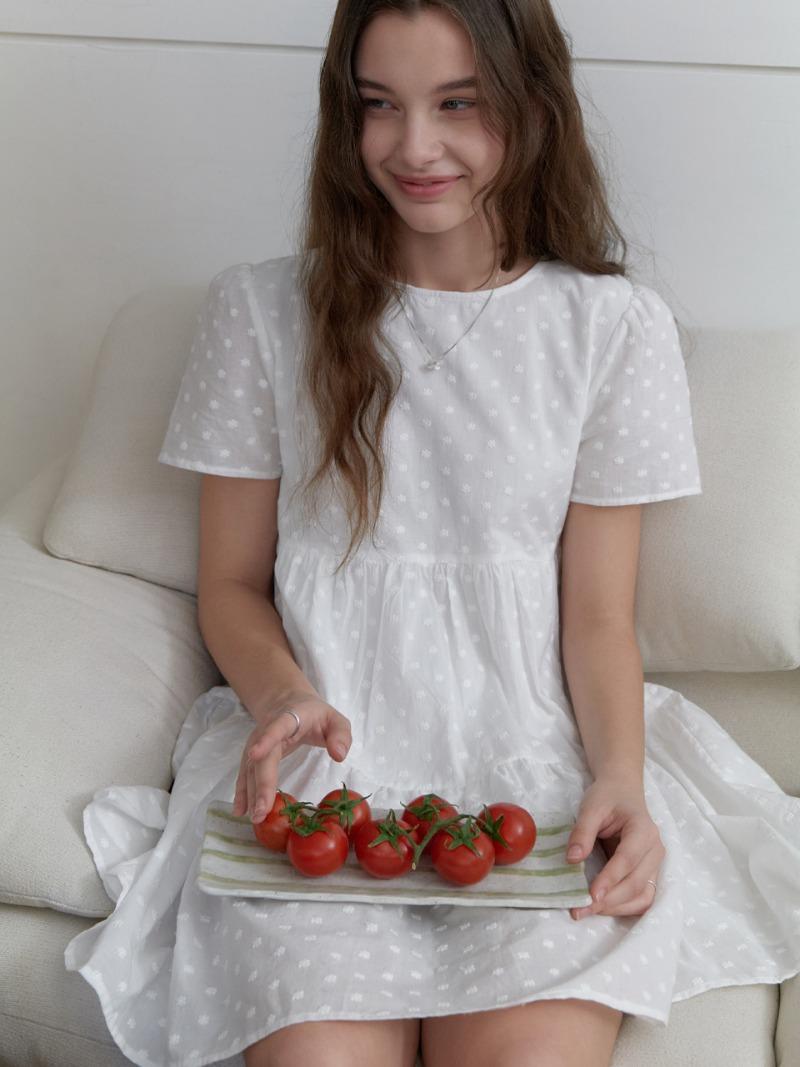 Blob mini dress (white)