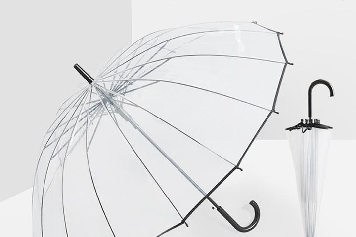 튼튼한 블랙라인 투명 장우산