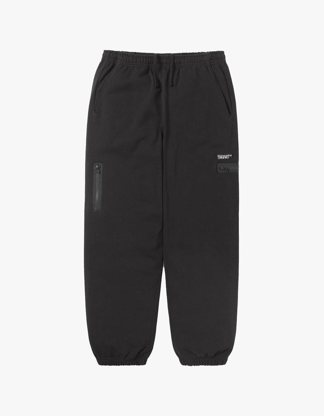Multi Zip Sweatpant - Off Black
