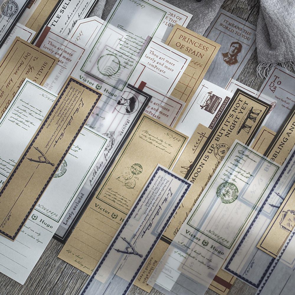 빈티지 라벨 레터링 소재지 다꾸 페이퍼 3재질 6종