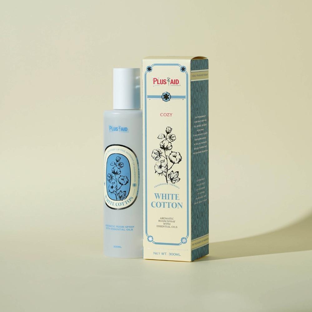 [탈취살균99.9%] 플러스에이드 룸스프레이 코지 화이트코튼 300ml