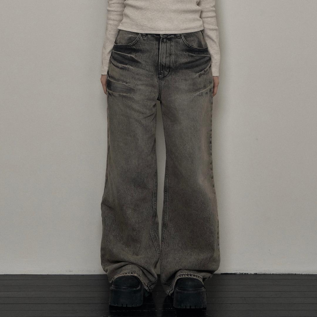 Washing Wide Denim (gray)