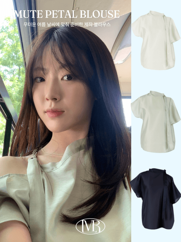 [LVONEIR LABEL] 뮤트 페탈 블라우스 bl (3color)