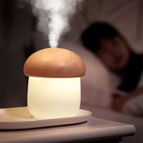 버섯 가습기 무드등 미니 탁상용 미세분사 수면등