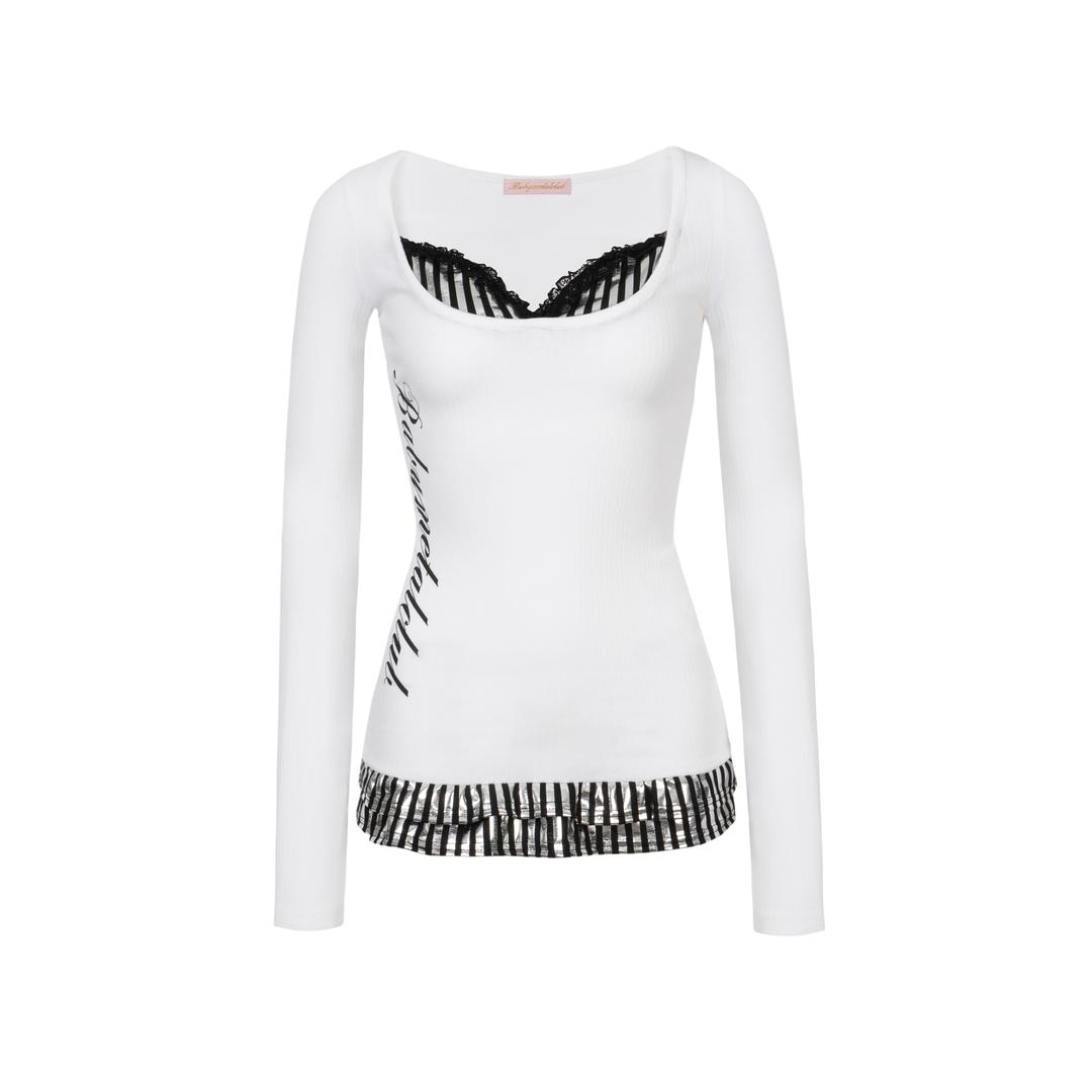 Disco frill top (white)