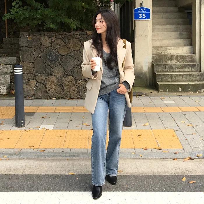 [여울 PICK] 데님 스트레이트 팬츠 블루 MDPT054MIDBLUE