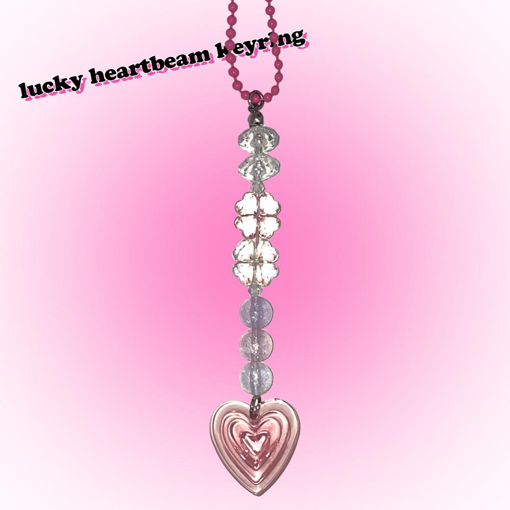 비즈키링 ver72 lucky heartbeam beaded keyring [02] 행운 하트빔 키링 [렛채스튜디오]