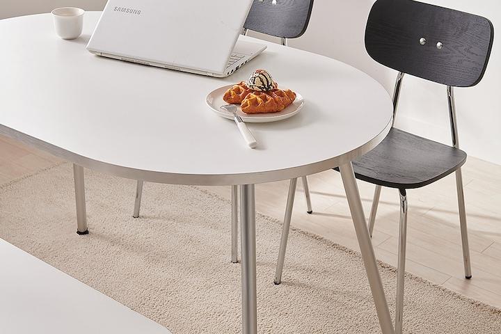 [오늘의집 단독 5%쿠폰] 직배 언택트 마레 타원형 1200 4인식탁/테이블 (의자선택)