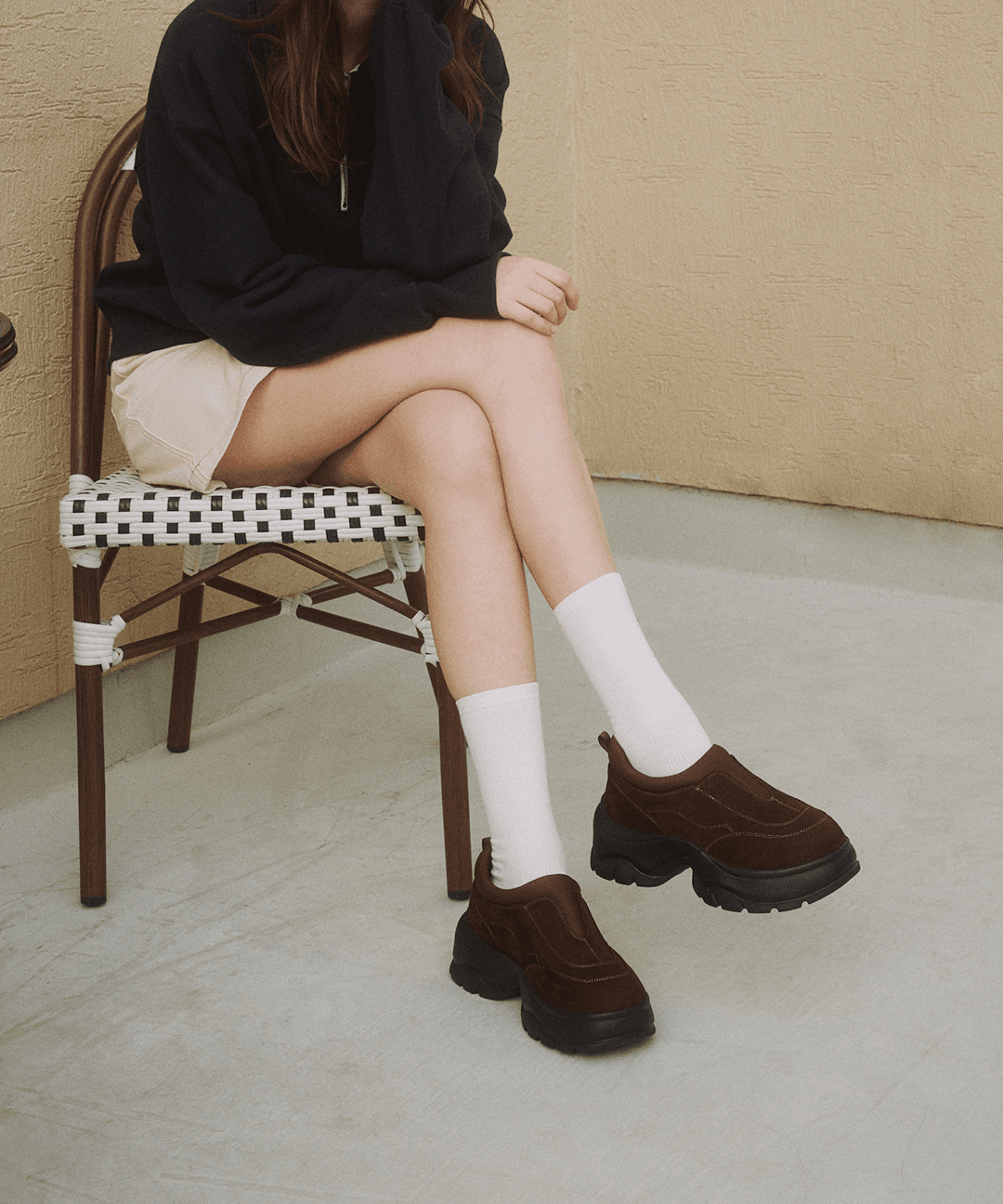 솔트앤초콜릿 (흑 2/11 예약배송) [에스파 지젤 착용] 아콘 스니커즈 412430006 (6cm)