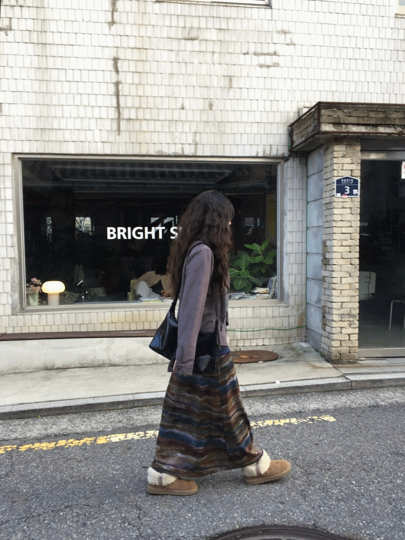 모래하우스 웨더 패턴 스커트