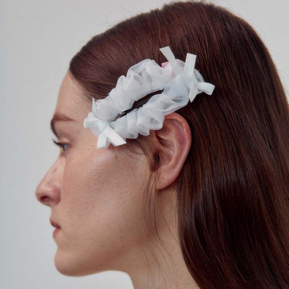 petit organza puggy clip - blanc (1pc)