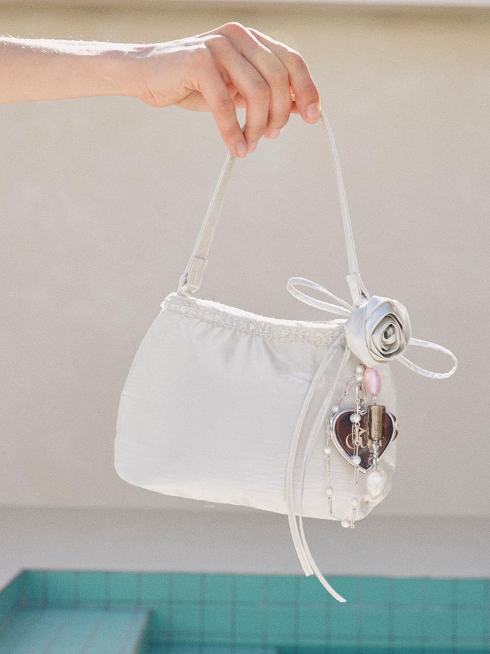 ROSE MINI TOTE BAG_SILVER