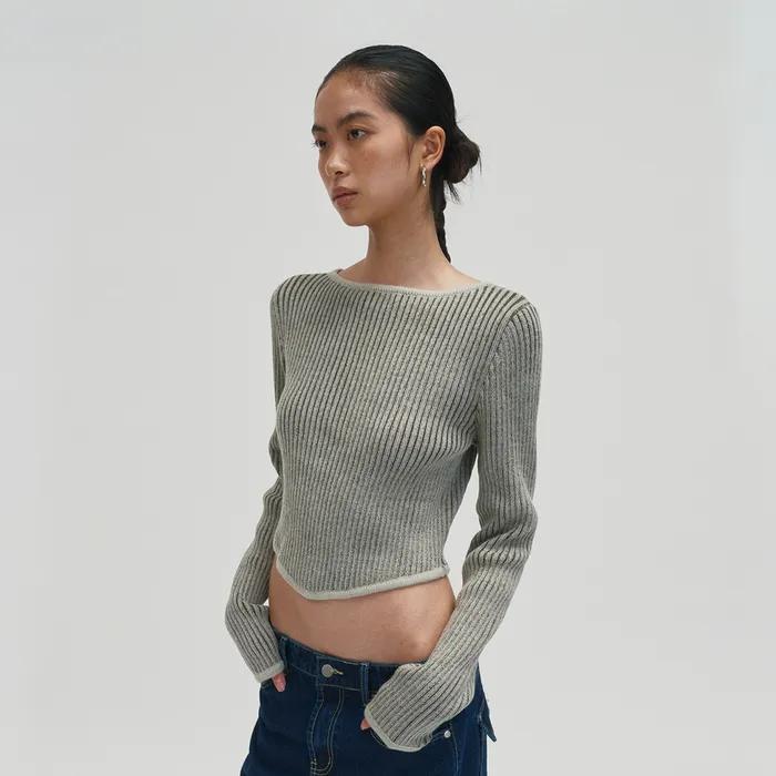 WASHED RIB KNIT [KHAKI]