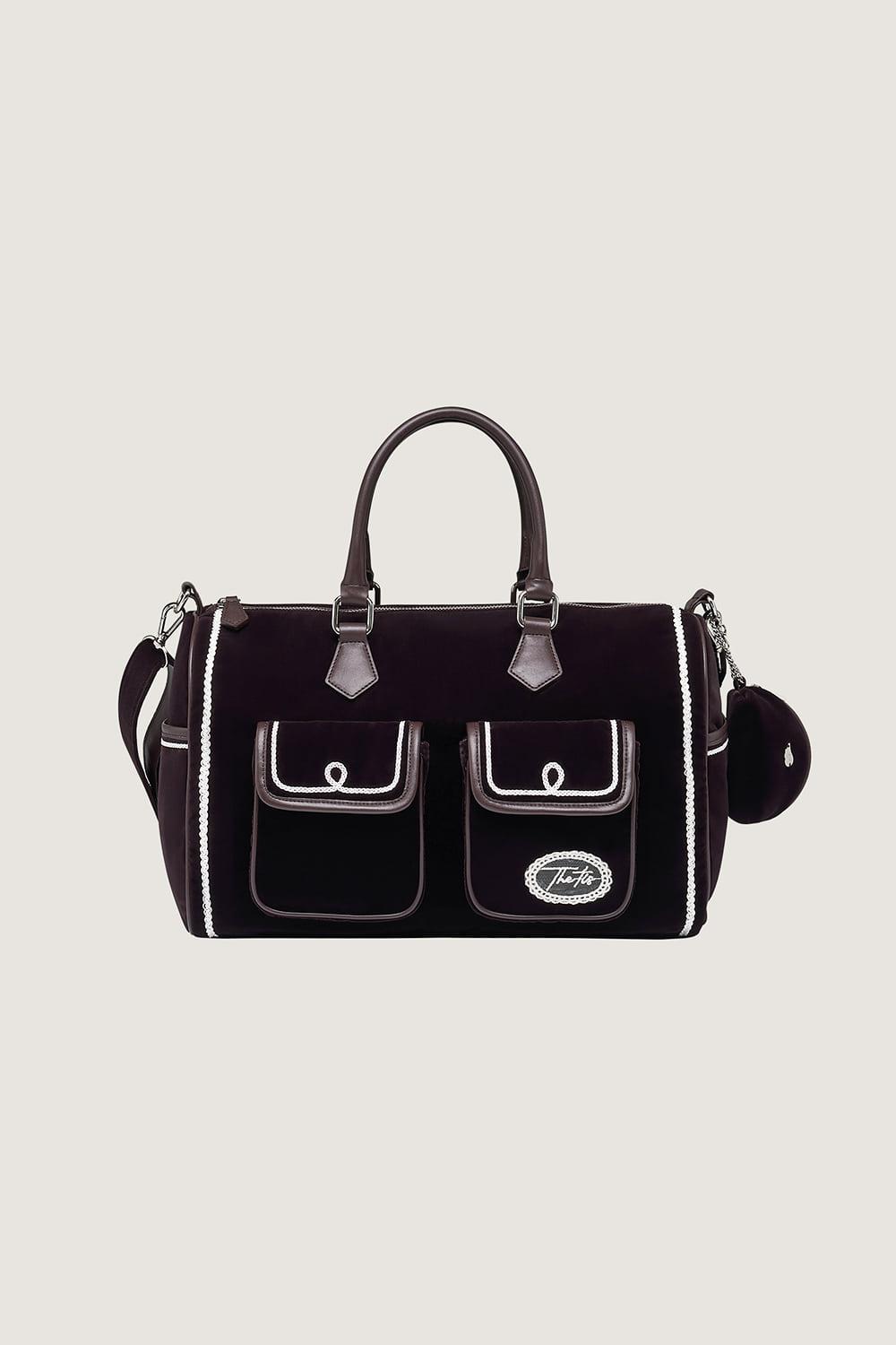 [Exclusive]SCONE VELVET LACE BOSTON BAG _TT6S702BR