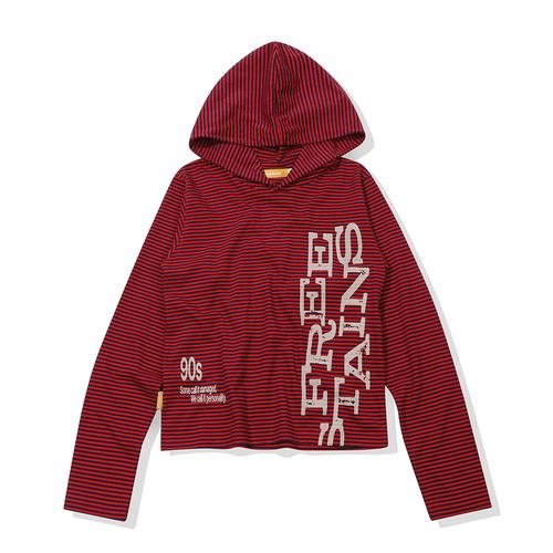 Free Stains Hood T-shirt(RED)