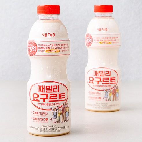 서울에프엔비 패밀리요구르트, 750ml, 2개 - 요구르트/유산균 | 쿠팡