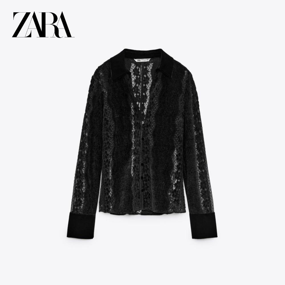 자라 벨벳 셔츠 블라우스