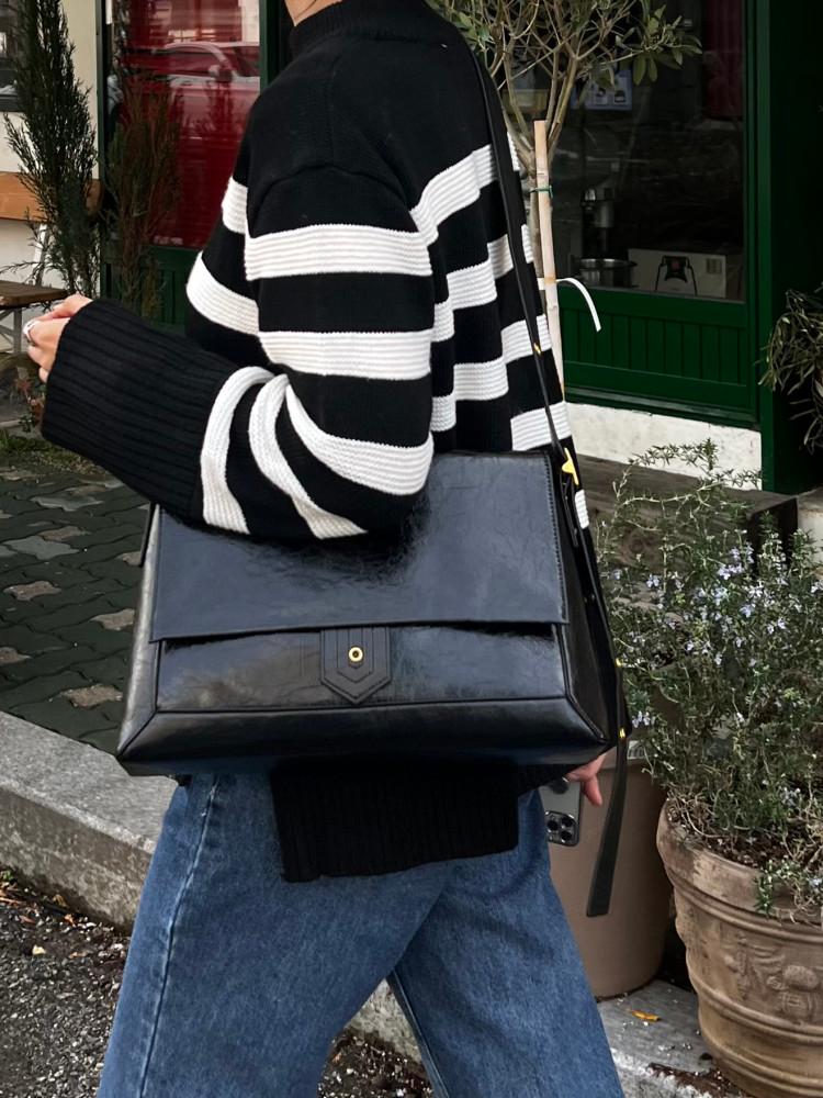 소 가죽 크랙 링클 글리터 크로스백 직장인 아이패드 수납 가방