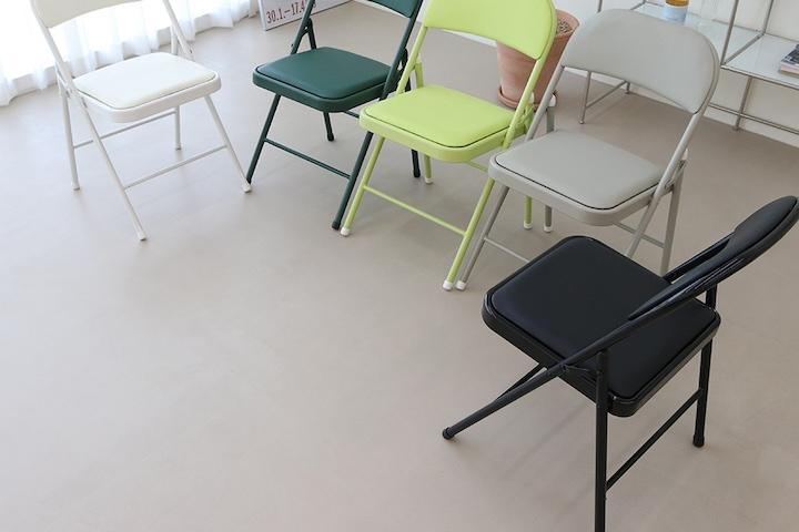 [당일출고] 접이식의자 쿠션 철재 접는 간이의자 8color