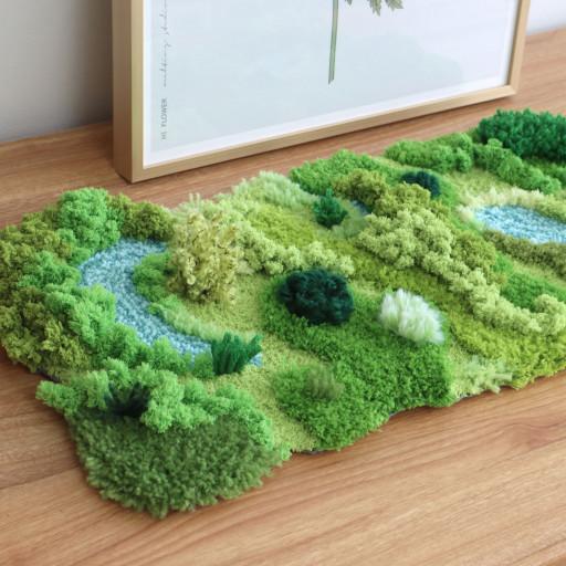 헤이터프 네모 잔디러그 미니어처 터프팅 러그 2 siz