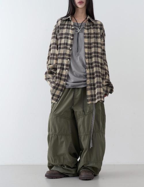 two tone check boxy shirts