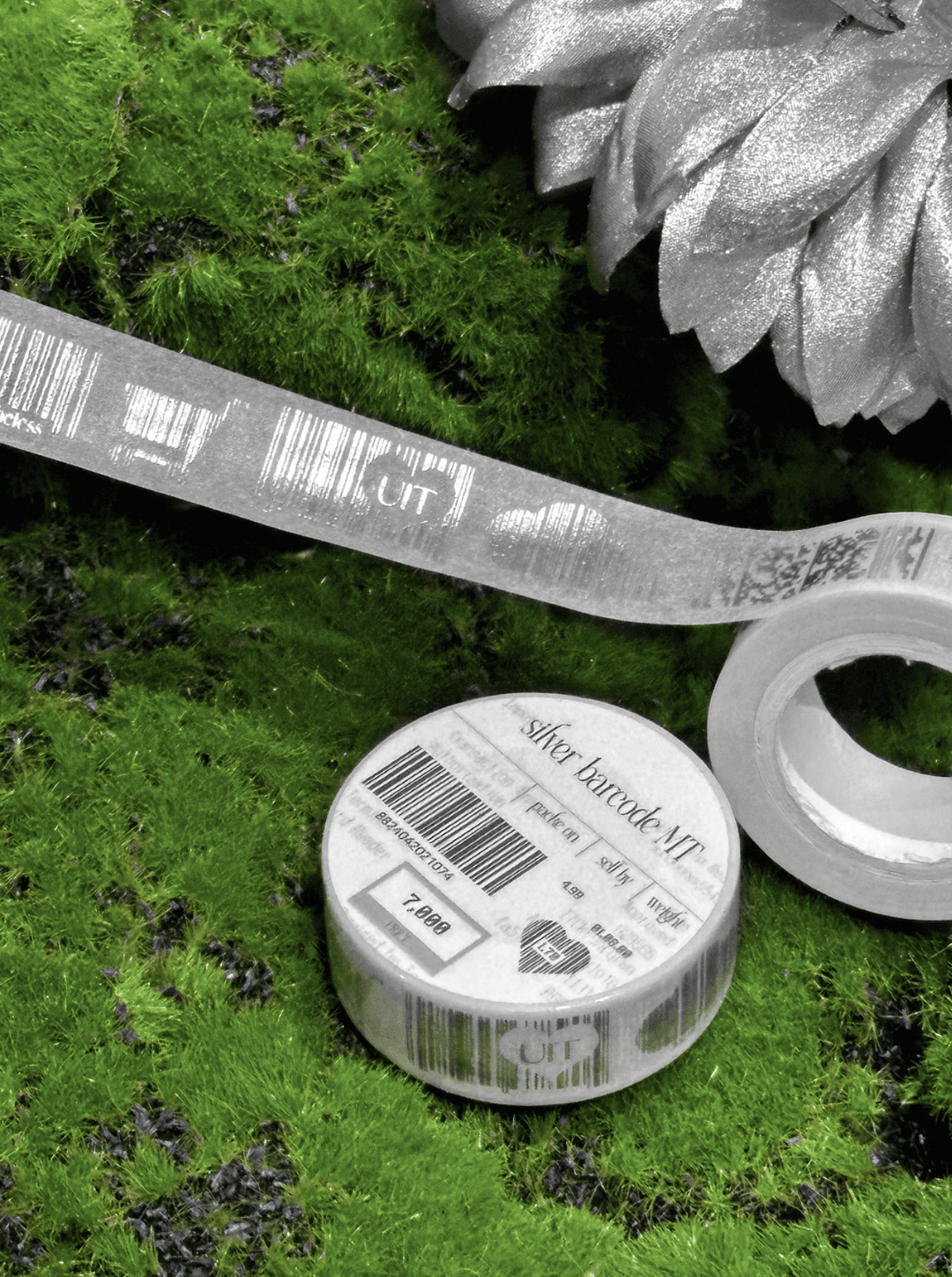 Silver Barcode Maskingtape