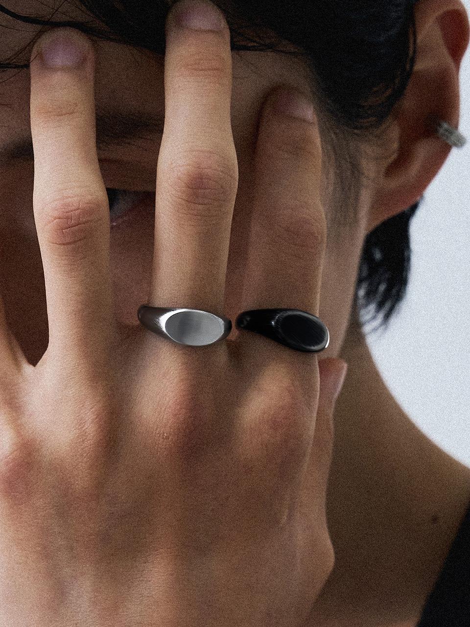 RSM023 Oval Rounding Signet Ring