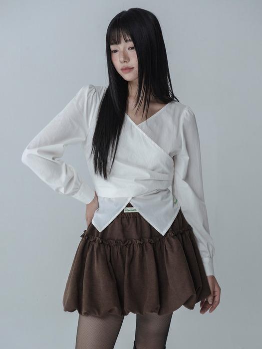 DRAPE MOMENT BLOUSE_CREAM