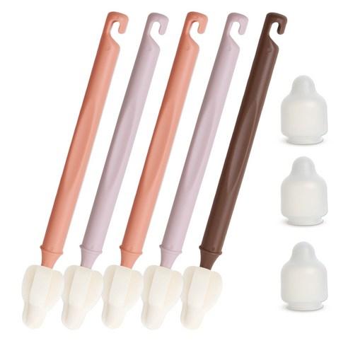 하이비 몽글이 롱 미니솔 5p + 먼지보호캡 3p, 따뜻한햇살, 1세트 - 젖병세척솔 | 쿠팡
