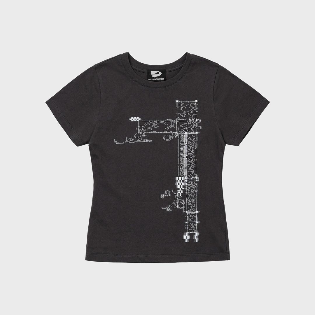 Hybrid Tattoo Tee Charcoal