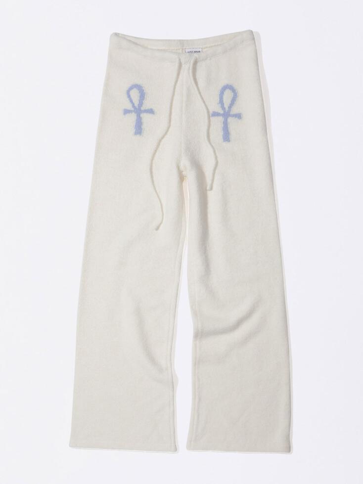 Ankh Boucle Knit Pants Ivory
