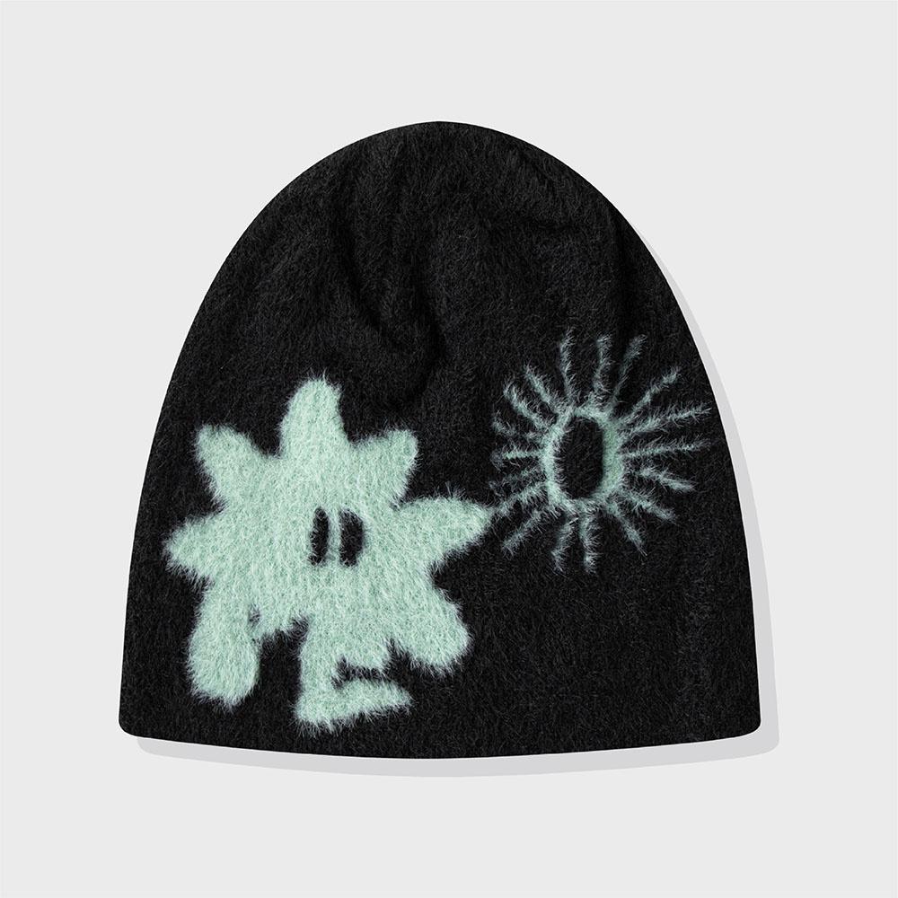 Cali Shaggy Beanie Black