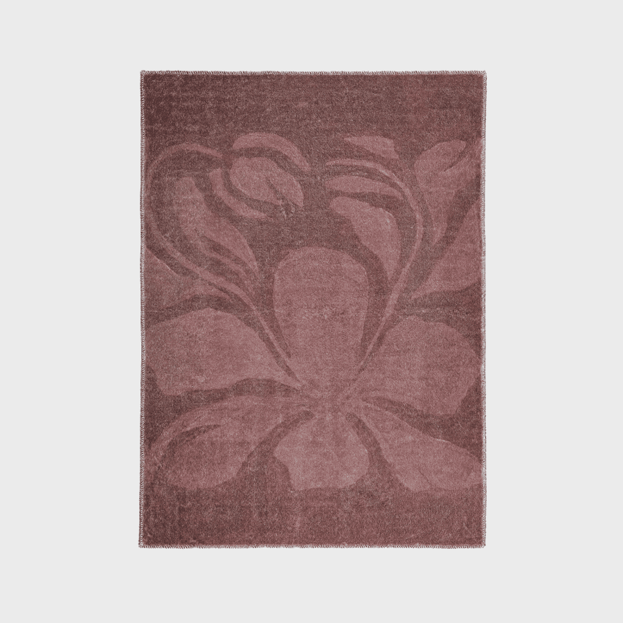 Art collection_Bold bloom rug merlot