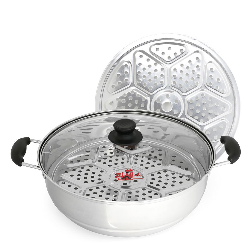 퀸센스 인덕션 스텐 찜기 고구마 만두 이유식 찜솥 떡시루