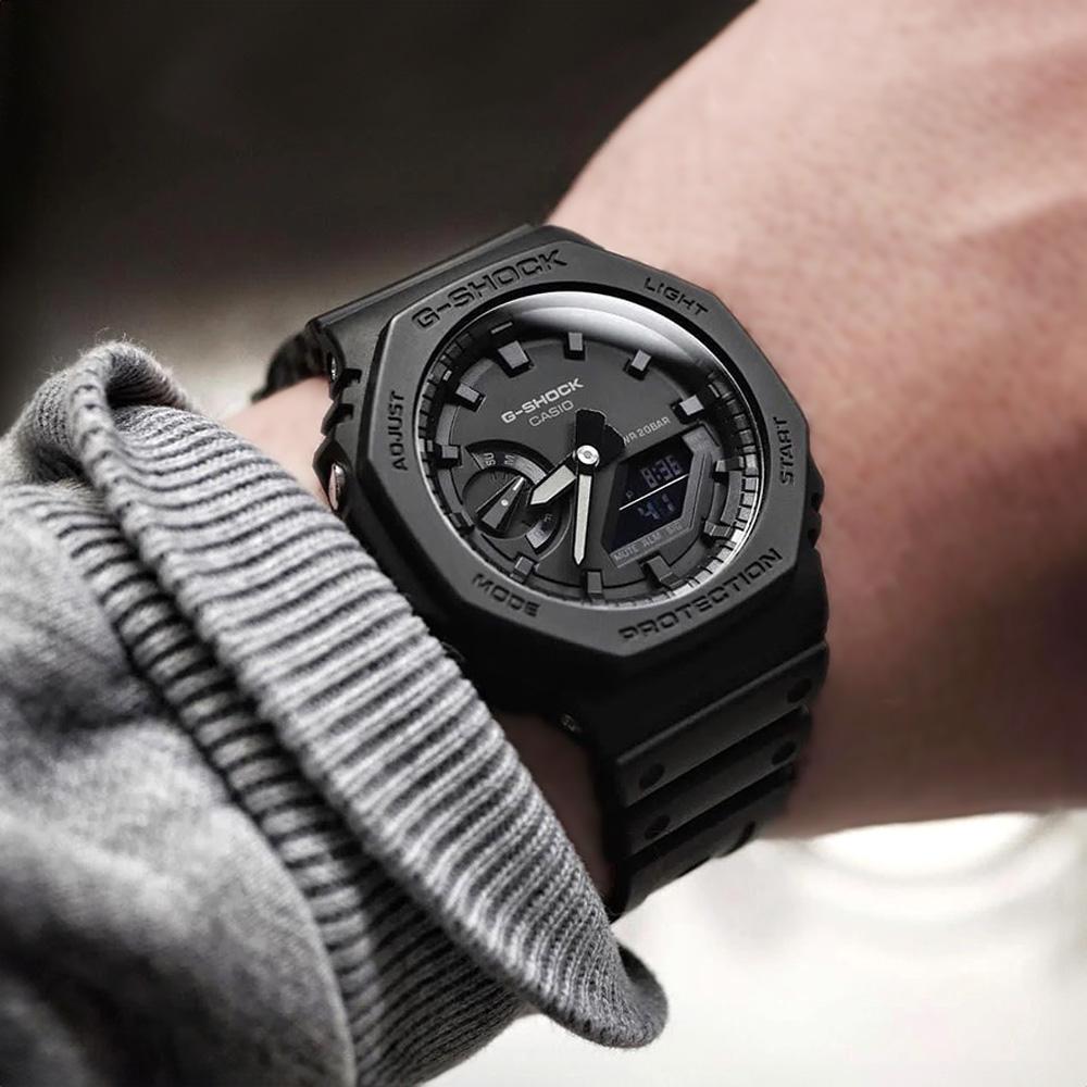 지샥 지얄오크 올검 올블랙 디지털 전자 군인시계