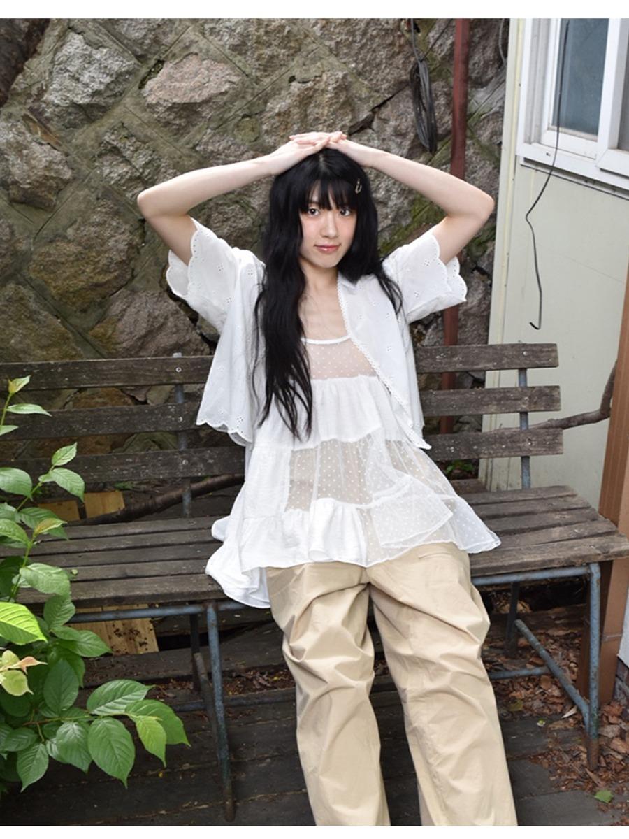 Punching Lace Blouse _ 2 colors